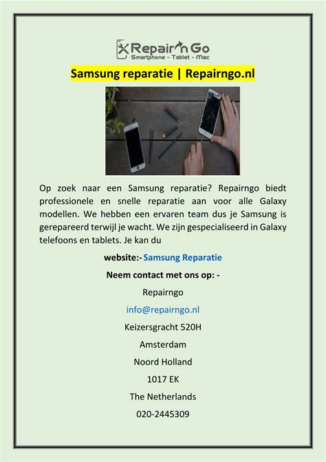 reparatie samsung nl.